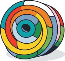 Abstract Circular Design with Vibrant Colors vector