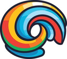 Abstract Colorful Swirl Design vector