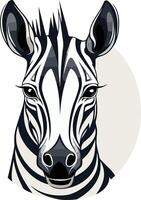 Zebra Portrait with a Striking Pattern vector