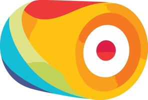 Abstract Colorful Cylinder with Central Target vector