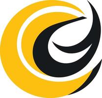 Abstract Design with Black and Yellow Swirls vector