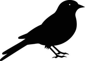 Simple black silhouette of a bird, perfect for adding a nature element to your designs vector