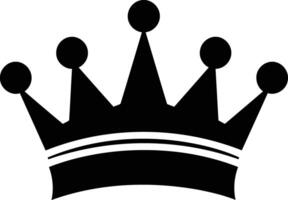 A simple, bold silhouette of a crown, perfect for branding, logos, or design projects vector