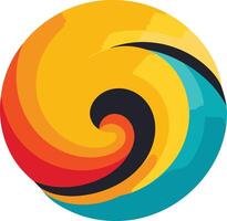 Abstract Swirling Design in Vibrant Colors vector