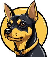 Portrait of a Miniature Pinscher vector