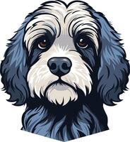 Portrait of a Thoughtful Puppy vector