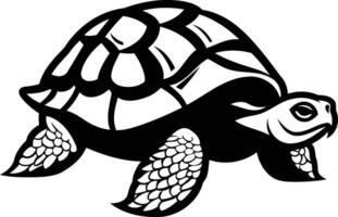 A bold black and white illustration of a turtle, perfect for logo design, branding, or as a powerful symbol of resilience and slow living vector