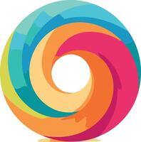 Abstract Colorful Swirling Circle vector
