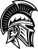 A bold and powerful spartan helmet illustration, perfect for creating impactful logos, designs, and branding for businesses and individuals seeking a strong, warrior-like image vector
