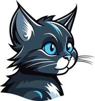 Portrait of a Playful Kitten vector