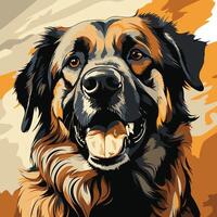 Portrait of a Friendly Bernese Mountain Dog vector