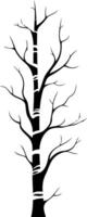 Simple, elegant silhouette of a bare tree, perfect for minimalist design or nature themed projects vector