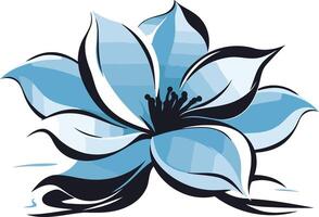 Blue Flower Illustration vector