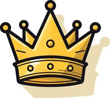 Golden Crown with a Shadow vector