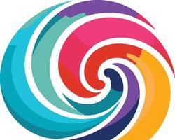 Abstract Colorful Swirl Design vector
