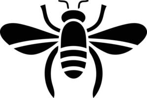 Simple, bold bee silhouette perfect for logo design, branding, and nature inspired projects vector