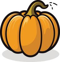 A cheerful cartoon pumpkin, perfect for adding a touch of autumnal charm to your designs vector