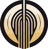 Abstract Art in Black and Gold vector