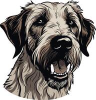 Close-Up Portrait of a Smiling Dog vector