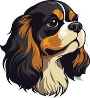 Portrait of a Cavalier King Charles Spaniel vector