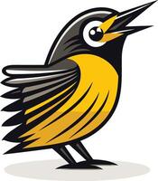 Cartoon Bird with Open Beak vector