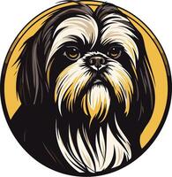 Portrait of a Shih Tzu vector