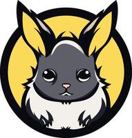 Cute Cartoon Bunny with Big Eyes vector
