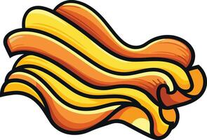 Abstract Illustration of Wavy Lines in Yellow and Orange vector