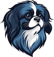 Portrait of a Pekingese Dog vector