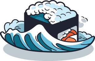 Sushi Wave, A Tasty Tidal Wave vector