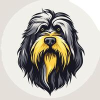 A Close-Up Portrait of a Dog vector