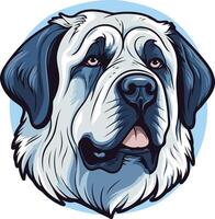 Portrait of a Pyrenean Mastiff vector