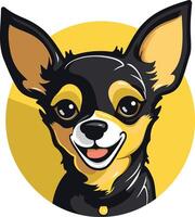Smiling Chihuahua with Big Eyes vector