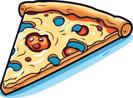 Delicious Pizza Slice Cartoon vector