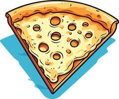 A Single Slice of Melted Cheese Pizza vector