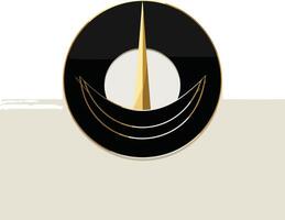 Abstract Design with Gold and Black vector