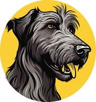 Irish Wolfhound Portrait A Striking Canine vector
