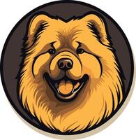 Smiling Chow Chow Dog Portrait vector