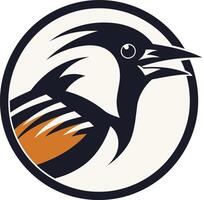 Stylized Bird in a Circle vector