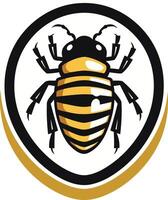 Bee Mascot in a Circle vector