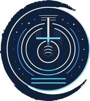 Abstract Geometric Design with Blue and White Elements vector
