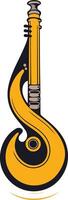 Illustration of a Sitar, an Indian String Instrument vector