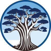 Tree of Life in Circle Symbol vector