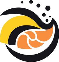 Abstract Design with Yellow, Orange, and Black vector