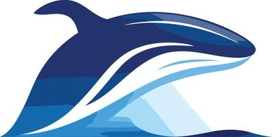 Blue Dolphin Leaping Through Waves vector