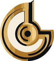 Golden Circle Abstract Graphic Design vector