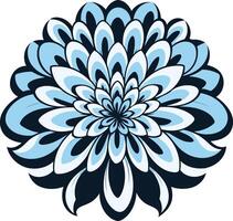 Blue and White Flower Illustration vector