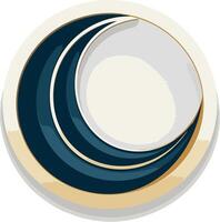 Abstract Design with Curved Lines and Colors vector