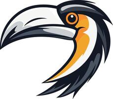 Toucan Mascot with Bold Colors and Sharp Details vector
