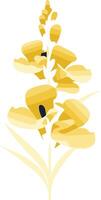 Yellow Flower Illustration with Abstract Style vector